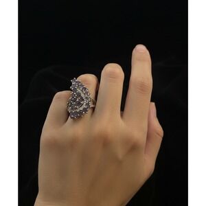 JTV BBJ 9.25 Sterling Silver Purple Tanzanite CZ Ring Size 7